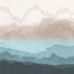 Панно"Mountain Ridge" арт.ETD19 006, коллекция "Etude vol.2", производства Loymina, с акварельным рисунком горного хребта, купить панно онлайн